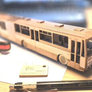 KAROSA B741 městský kloubový autobus. Fotky posledního prototypu stavebnice VRKY.